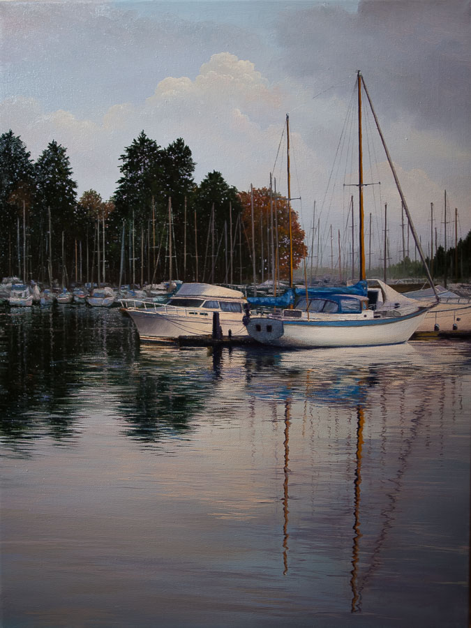 Marina with boats in Vancouver Canada