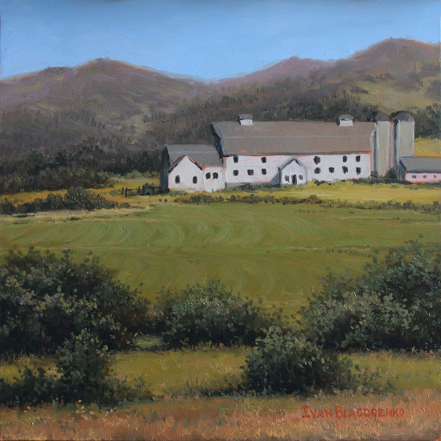 Oil painting of the McPolin Barn in Park City Utah.