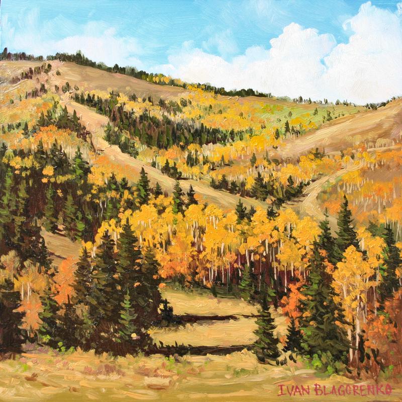 Autumn view of a mountain