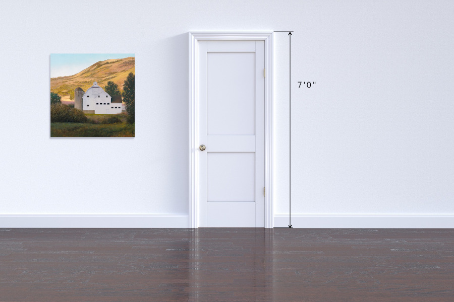 McPolin barn in Park City in the shadow with mountain in the background